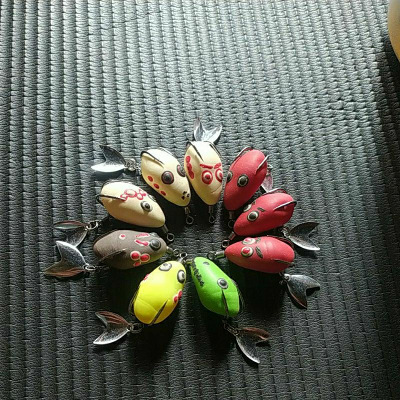 Soft frog mini murah 2.8 cm packing mika || Umpan killer Casting Gabus