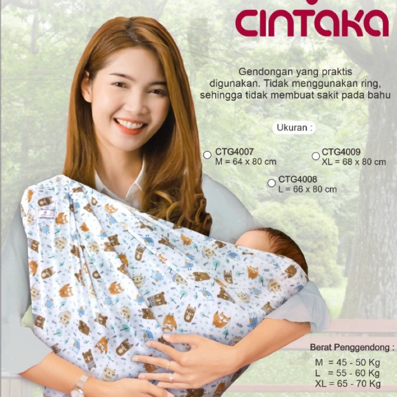 CINTAKA GENDONGAN KAOS SINGLE PRINT CINTAKA CTG4007 CTG4008 CTG4009 / Geos Bolak-Balik / Gendongan k