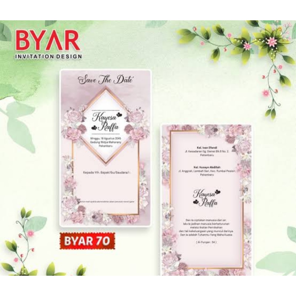 Blangko Undangan Byar 70 harga murah