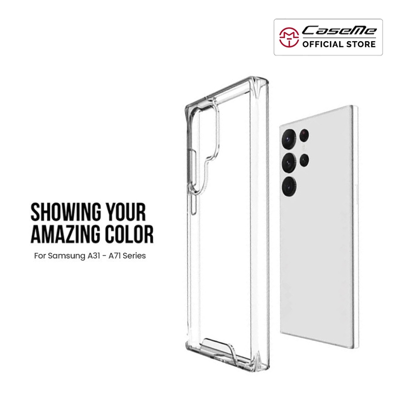 Caseme Casing Space Military Samsung A31 A51 A71 Akrilik Anti Kuning Anti Retak Soft Case