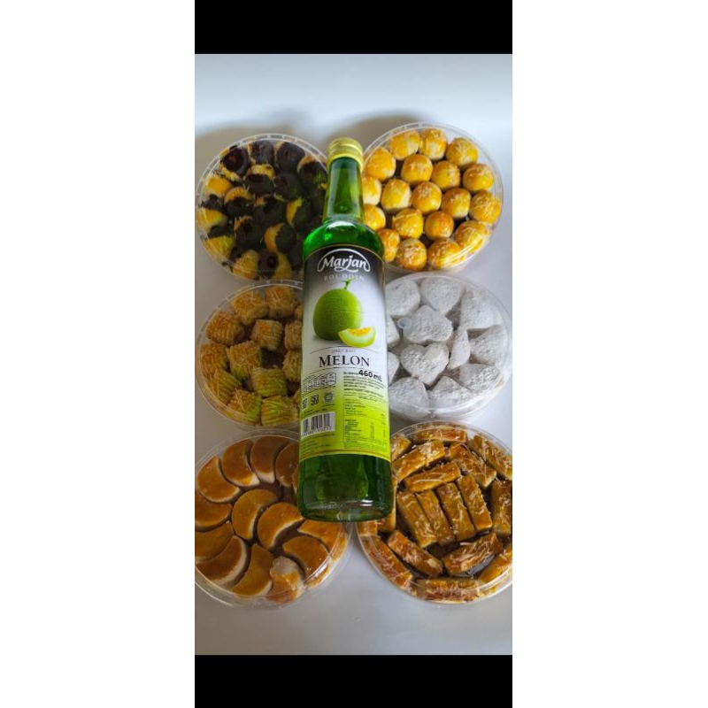 

paket kue kering murah 6 toples free 1 sirup marjan | cod | murah