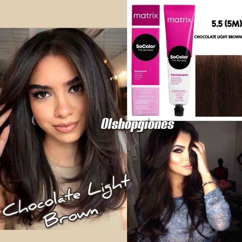 Cat Rambut Matrix Socolor 5.5 chocolate brown + Oxydant ( campuran ) hair color uban wonder cult