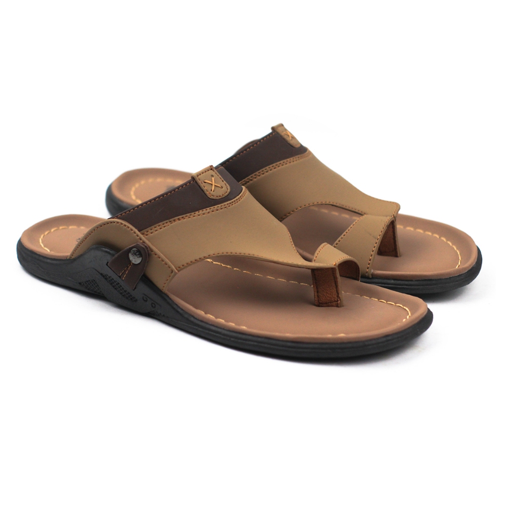 [ORIGINAL][PROMO] WORKING R-02 Sandal Jepit Jempol Pria Kulit Import Quality Branded Original Keren 