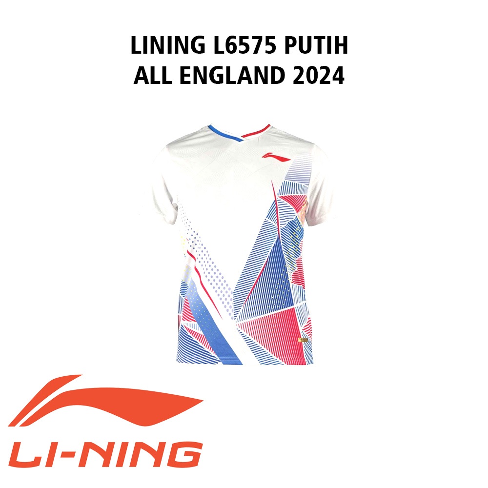 Lining Jersey Badminton Bulutangkis L6575 Putih All England 2024