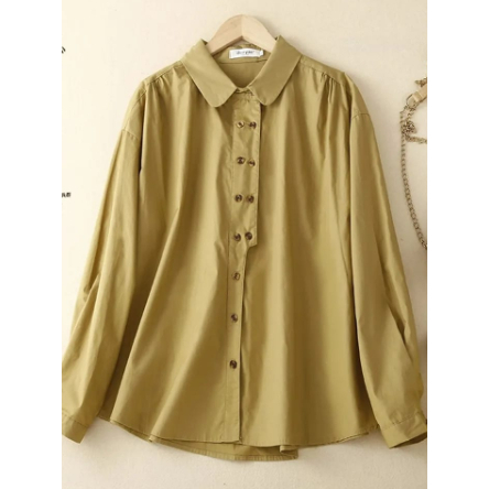 KEMEJA AMIA BAHAN KATUN JUMBO UKURAN S M L XL XXL XXXL XXXXL | KEMEJA STYLE KOREA JUMBO WANITA SIZE 