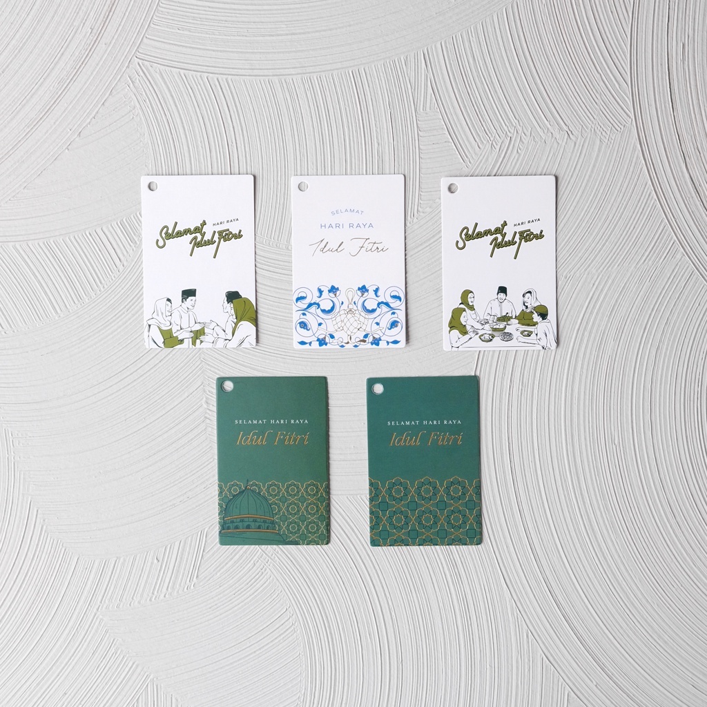 

ISI 25PCS Hang Tag Label Kartu Ucapan Idul Fitri Lebaran Art Paper Ivory Parcel Ramadhan
