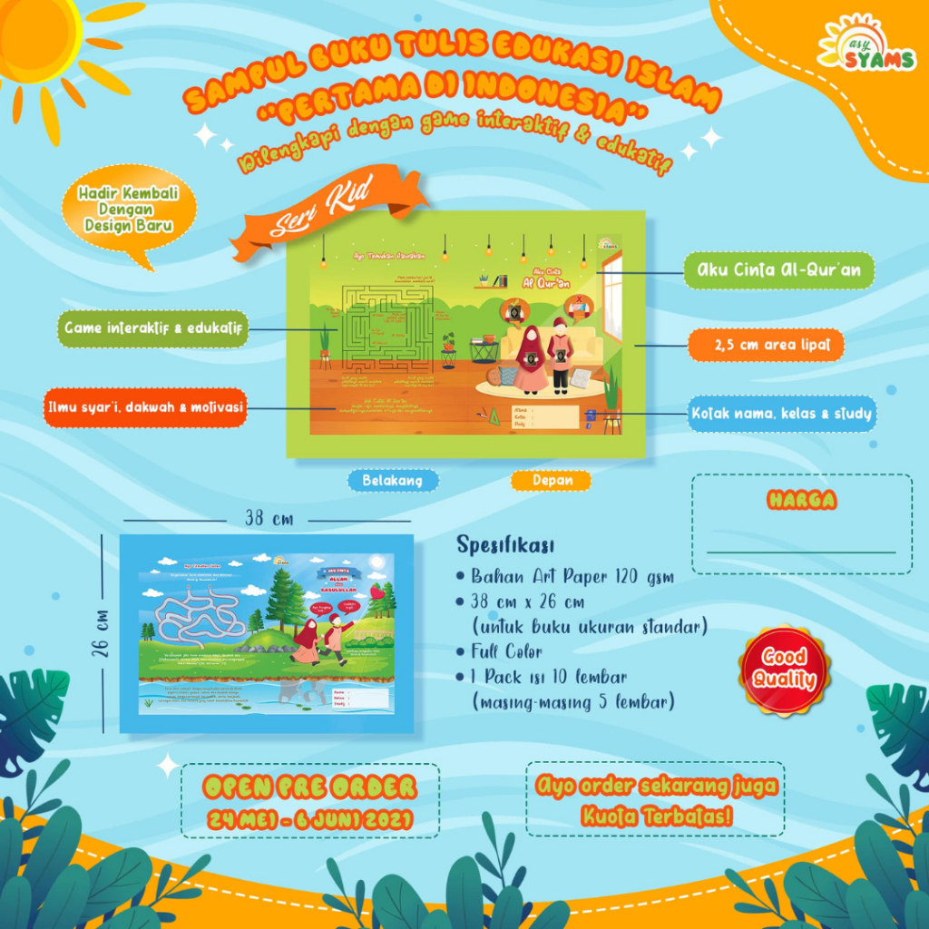 

Sampul Buku Tulis Edukasi Islam SERI KID