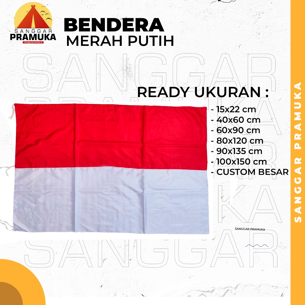 [1 Kodi] Bendera Merah Putih 60x90 / Bendera Indonesia 60x90 / Bendera Merah Putih 60 90