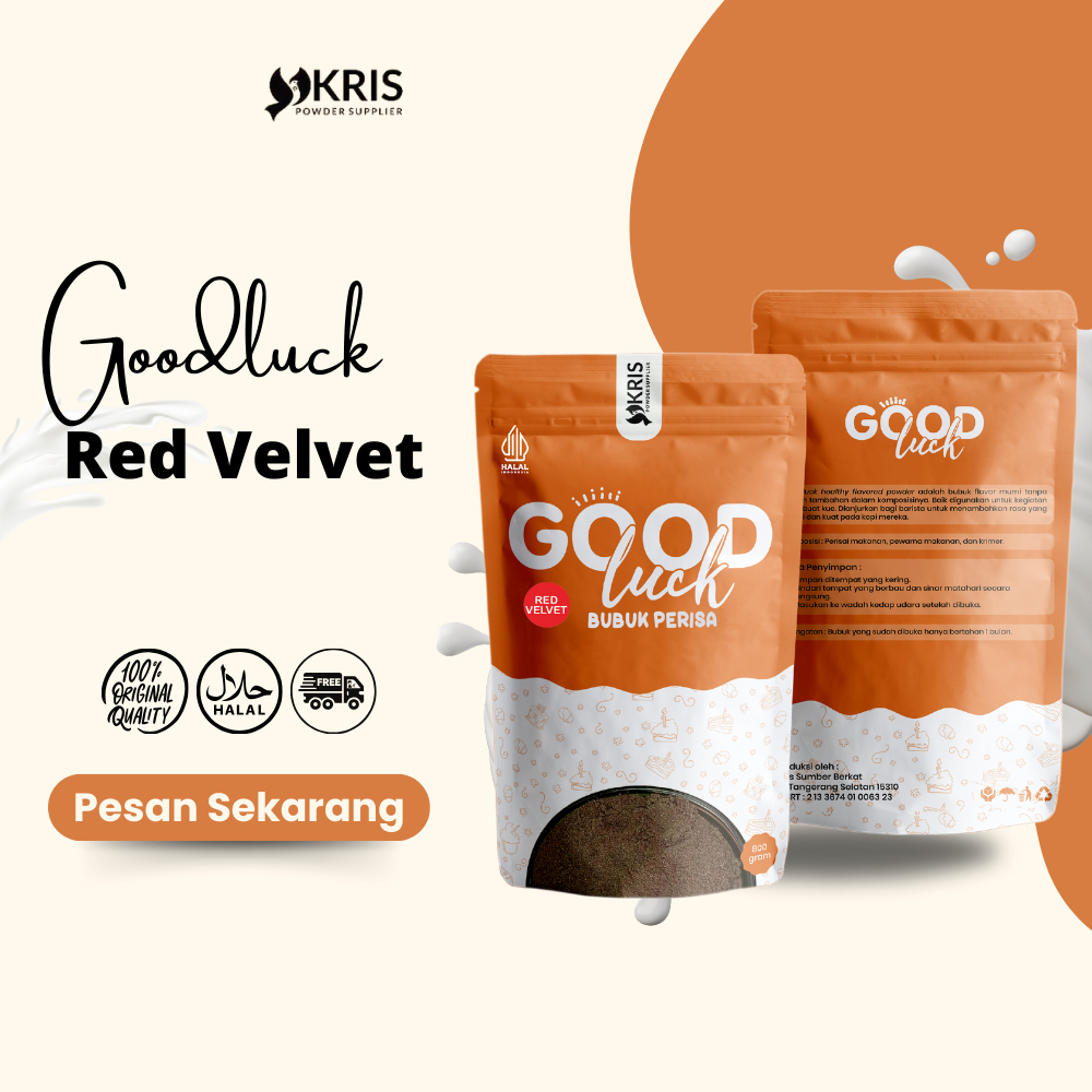 

Bubuk Perisa Makanan Greentea, Taro, Redvelvet, Bluevelvet, Thaitea Goodluck Premium Flavor 500gr