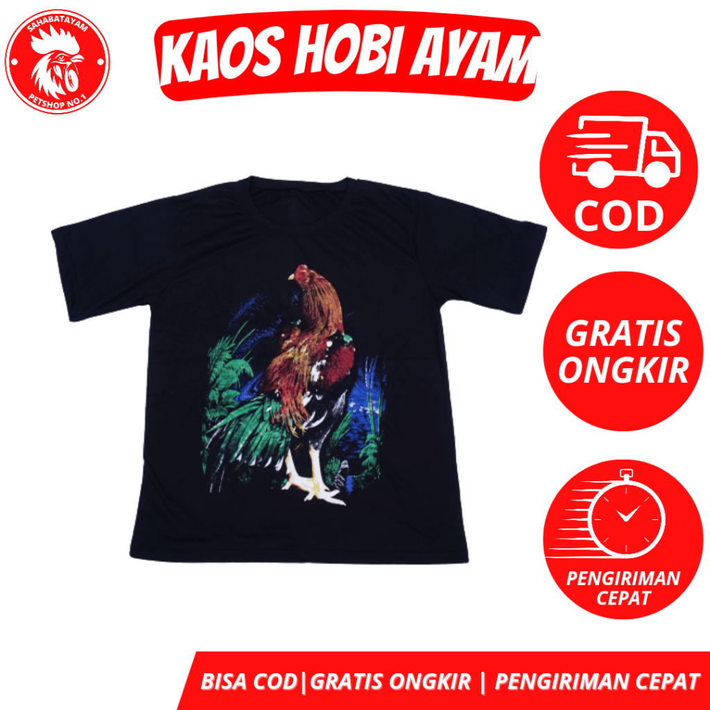 KAOS POLOS LURUS / KAOS AYAM JAGO / KAOS AYAM ADUAN / KAOS AYAM ADUAN THAILAND / KAOS AYAM PETARUNG 