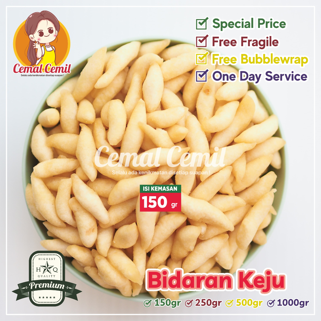 

Cemal Cemil : Paling Laris : Bidaran Keju 150gr-Snack/Cemilan/Camilan