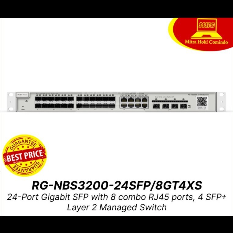 Ruijie RG-NBS3200-24SFP/8GT4XS 24-Port SFP RJ45 ports Managed Switch