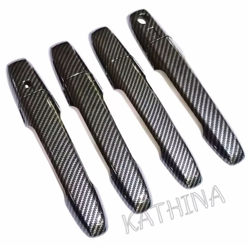 Cover handle pintu mobil agya 2023 karbon