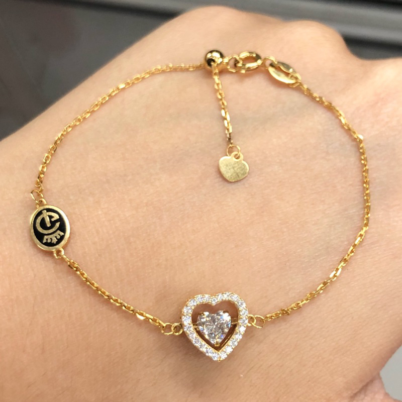 ME7- GELANG SERUT IGUN LOVE 2.2GR KADAR 375 PANJANG 15-19CM DANCING STONE