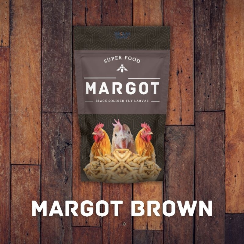 Margot Brown - Pakan Ayam Suplemen Ayam Maggot Kering Larva BSF