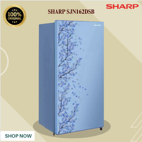 KULKAS SHARP 1 PINTU SJN162DSB 128L/SJN-162DSB/SJN 162DSB/LOW WATT MURAH/ 100%%% ORIGINAL BERGARANSI
