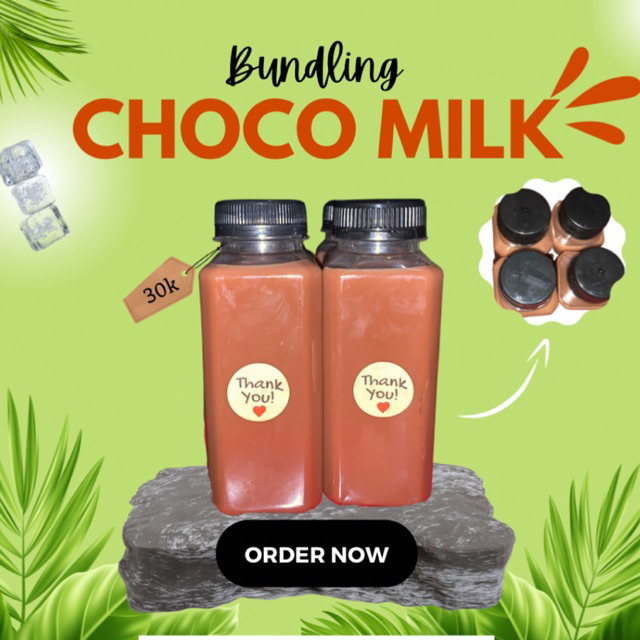 

(Bundling 4) Choco Milkshake / Es Cokelat 250 ml / Minuman Botol Rasa Cokelat