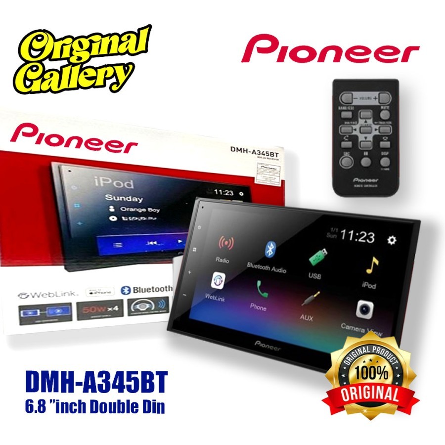 PIONEER DMH - A 345 BT Double Din Head Unit USB Dan DMH A 375 BT Head Unit 7 Inch