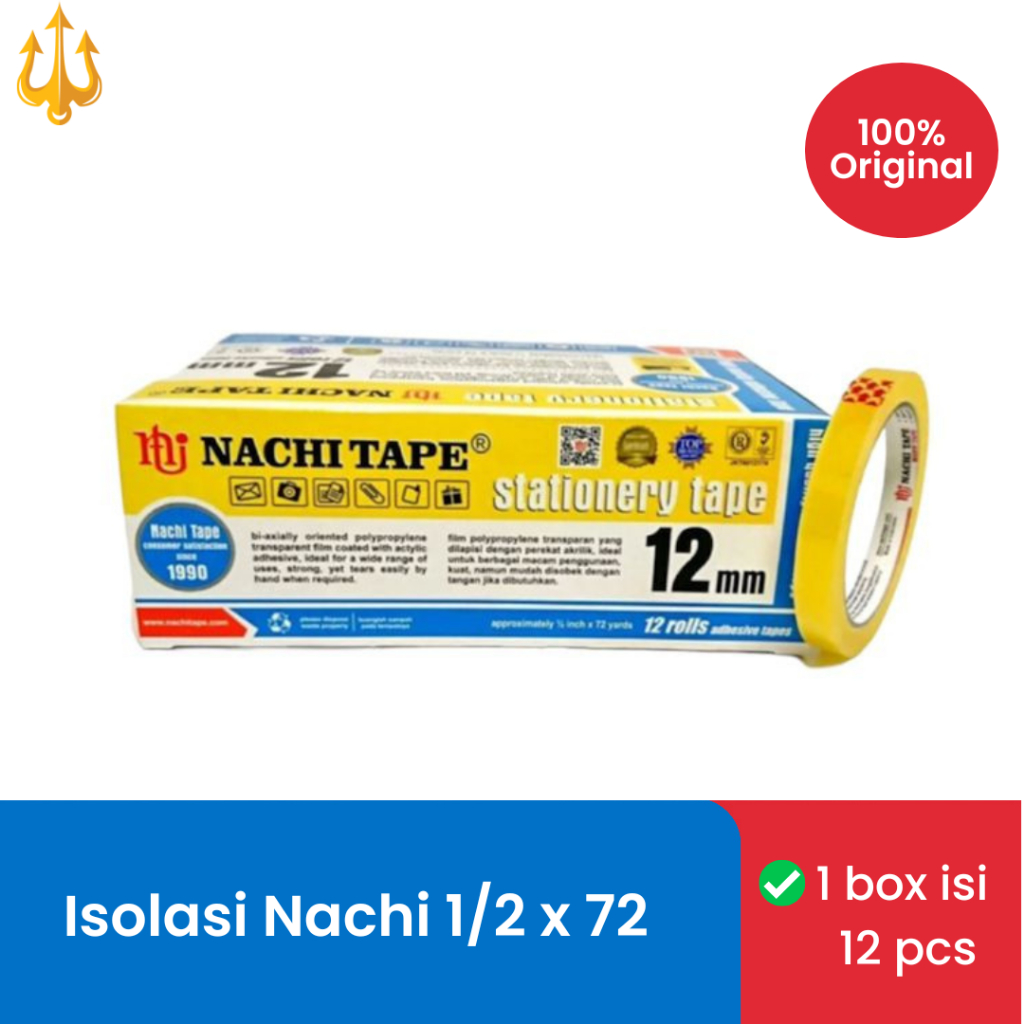 

Isolasi Nachi Tape 12mm / 1/2 inch / 72 yard
