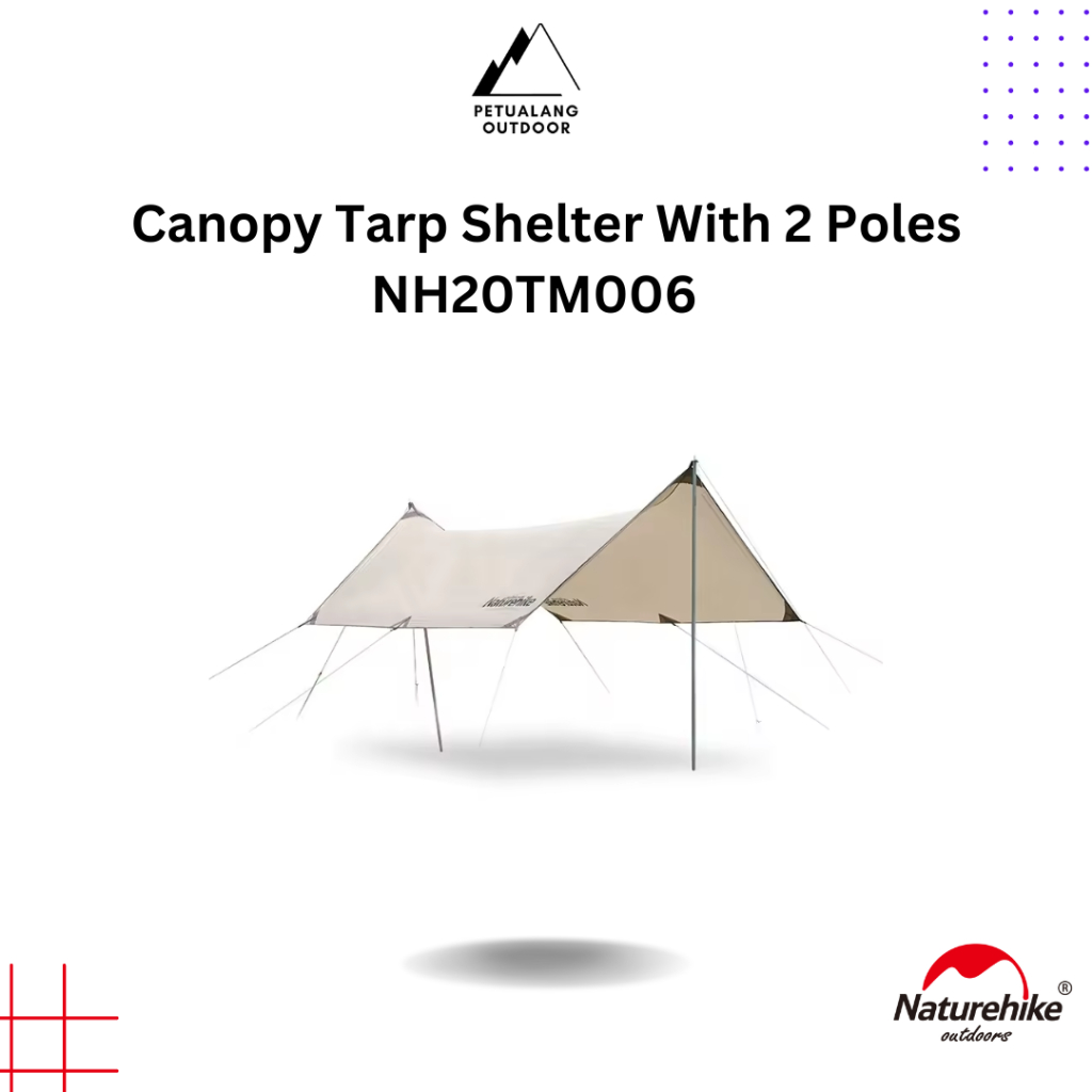 Naturehike NH20TM006 Canopy Tarp Shelter With 2 Poles