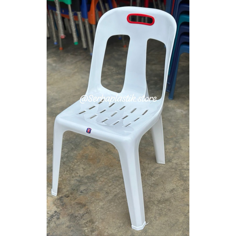 Kursi makan warung kantin kafe cafe angkringan acara sekolah / kursi warna putih plastik tebal 9188 