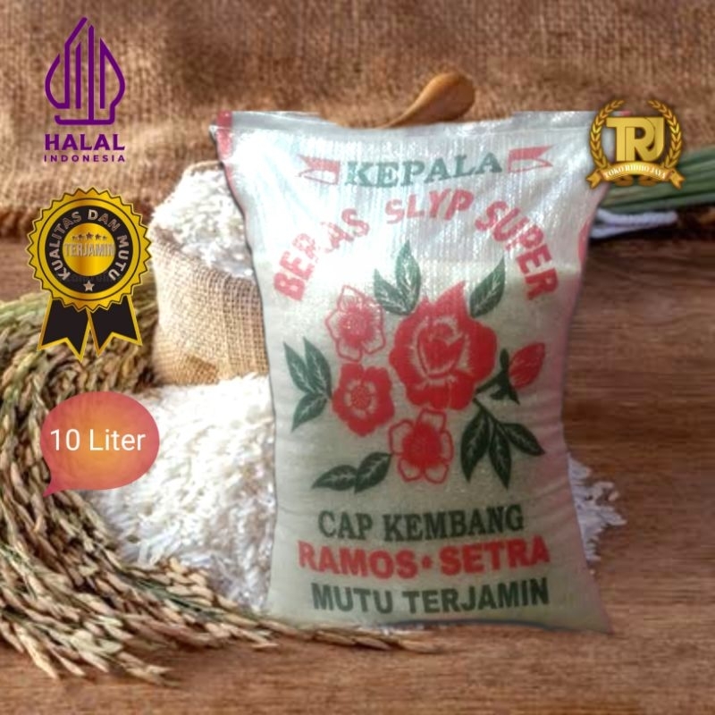 

Beras Setra Ramos Cap Kembang 10 Liter Slyp Super