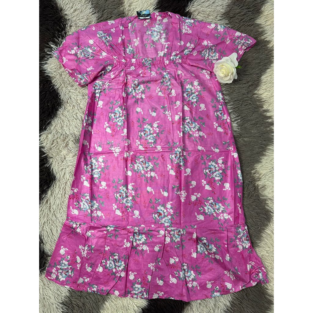 DYA369 Dress Daster Diandra Pendek Motif Bunga LILY BAHAN RAYON