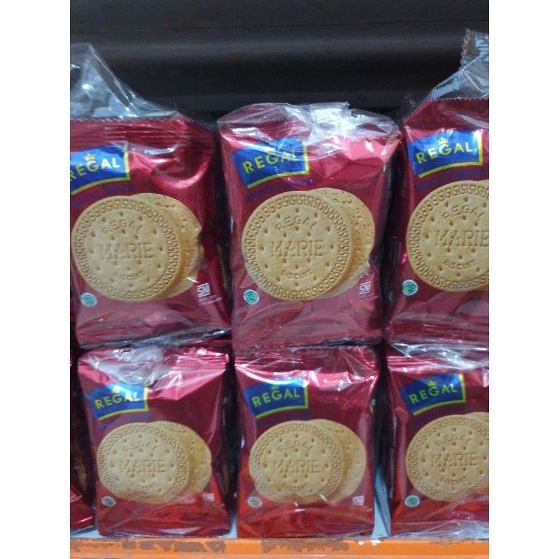 

BISKUIT MARIE REGAL RENTENG 1PACK ISI 10 x 12gr mari