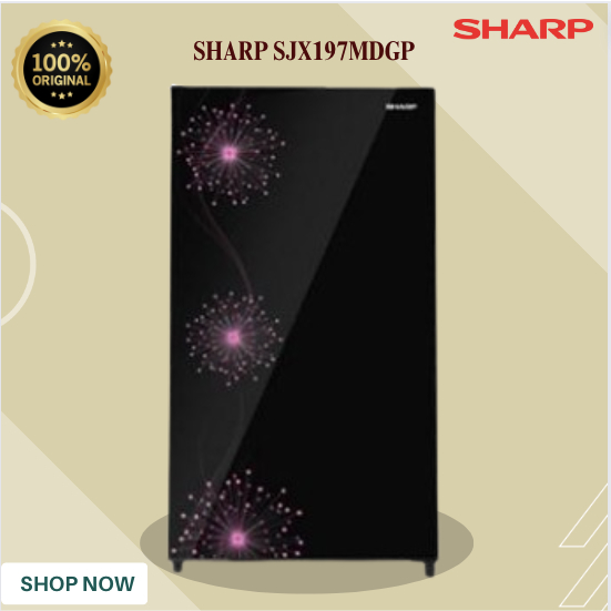 KULKAS SHARP 1 PINTU SJX197MDGP 128L/SJX-197MDGP/SJX 197MDGP/KULKAS LOWWATT MURAH ORIGINALBERGARANSI