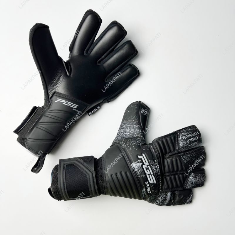 NEW FREE ID NAME PGS EAGLE TITANIUM BLACK WHITE SARUNG TANGAN KIPER ORIGINAL