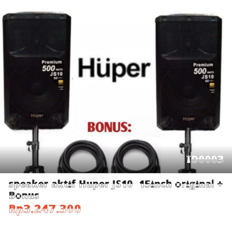 huper 15 inc sepiker aktif