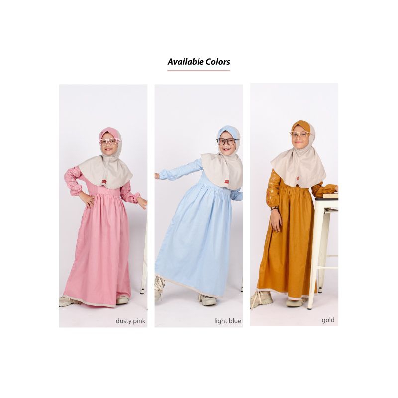 ❤️ Dannis Online Surabaya ❤️ Jkpl 0503 Abaya Anak Dannis Terbaru Dress Katun Bordir Pakaian Perempua