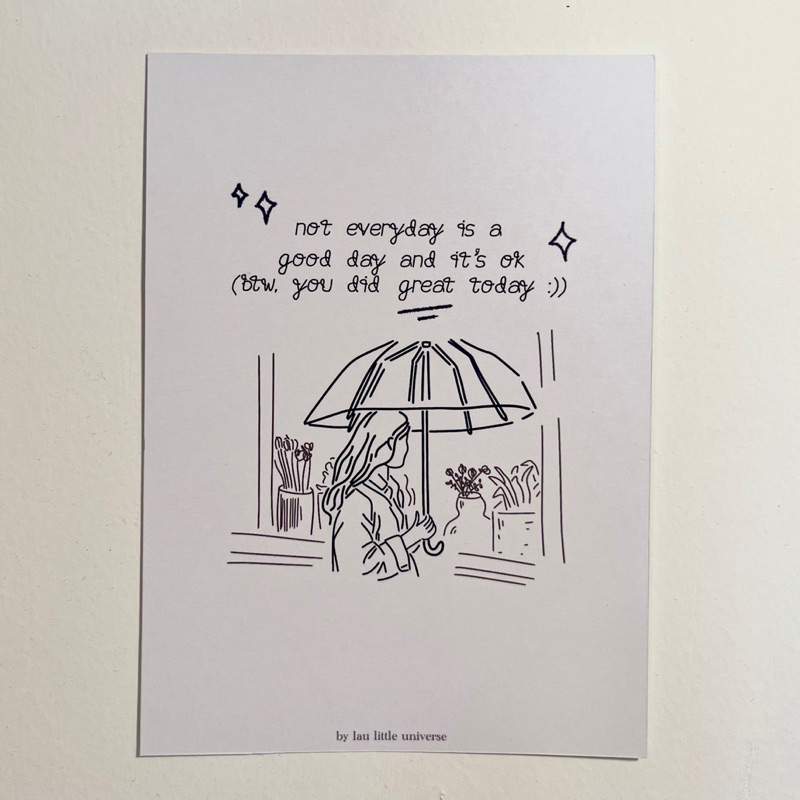 

Art Print by Lau Little Universe | Aesthetic Artprint untuk Jurnal Scrapbook Wall decor
