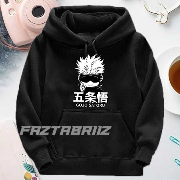 SWEATER HOODIE ANAK LAKI-LAKI/PEREMPUAN MOTIF GOJO KECE EDISI ANIME UNTUK UMUR 2-12 TAHUN