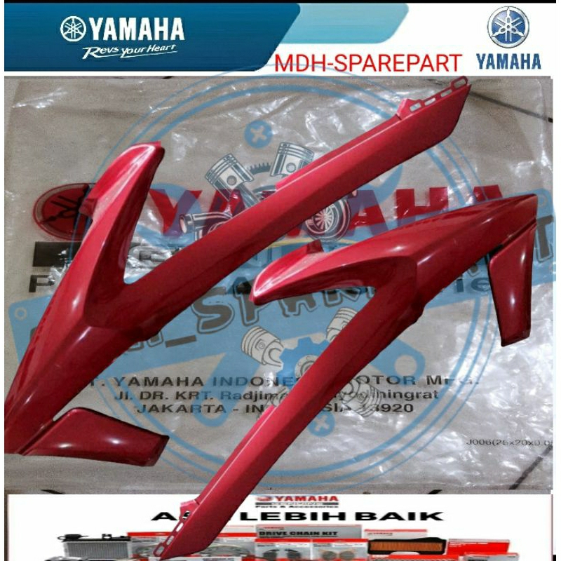 Sayap Tangki Vixion R New 2018 Merah Metalik Glossy Kanan Kiri Sepasang Original Yamaha