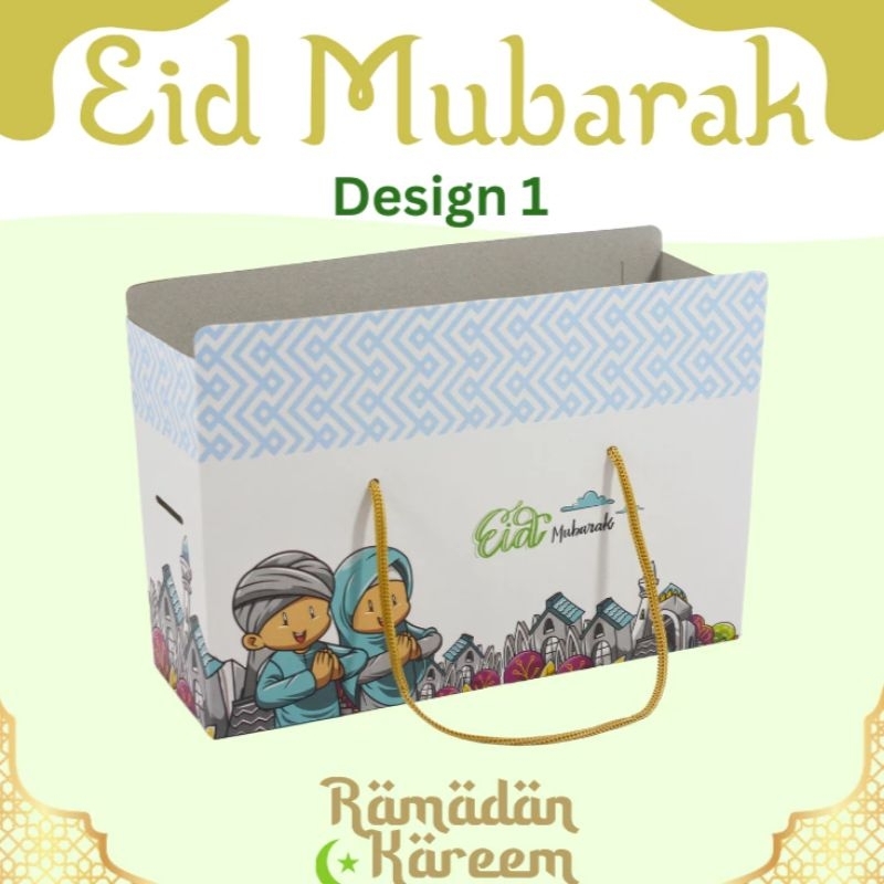 

BOX LEBARAN UNTUK 3 TOPLES 800ML - paper bag lebaran - paper box kue - paper box toples tabung - dus toples lebaran - kotak kue cantik