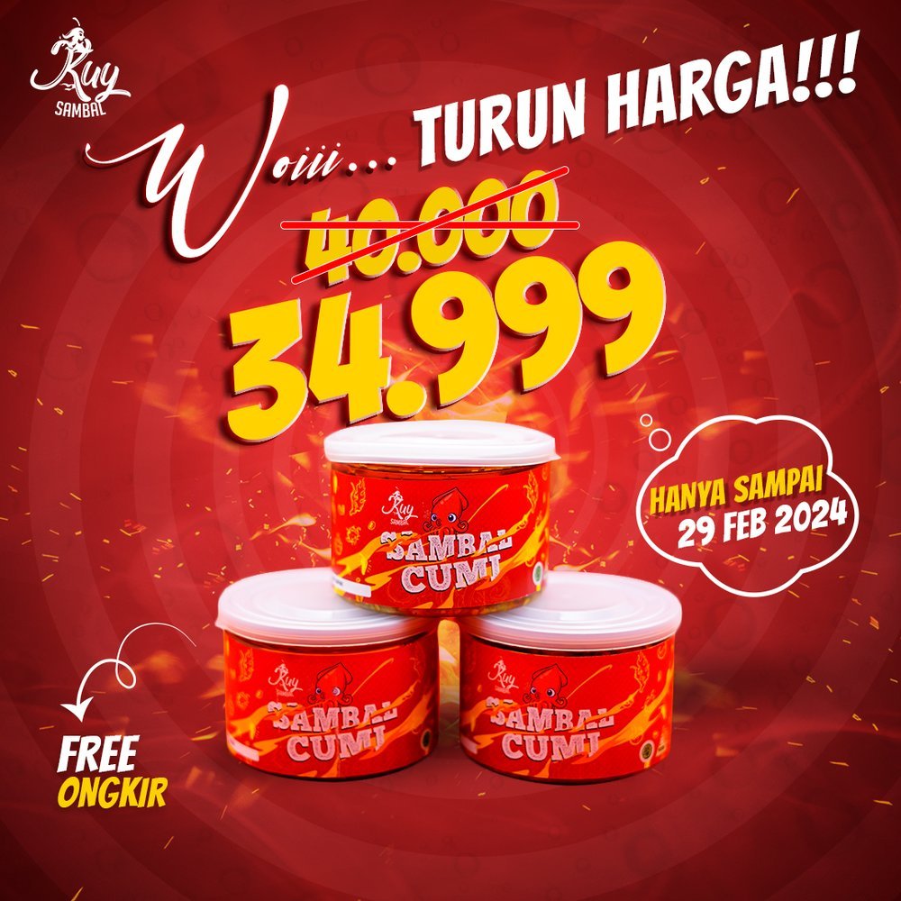

KUY SAMBAL - SAMBAL CUMI 250 GRAM