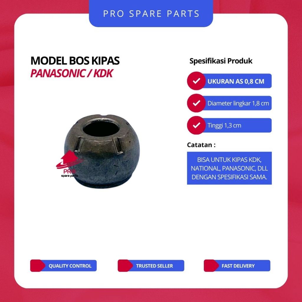Bos Kipas Angin KDK / UMUM - Bushing Bulat Kipas Angin - Sparepart Kipas