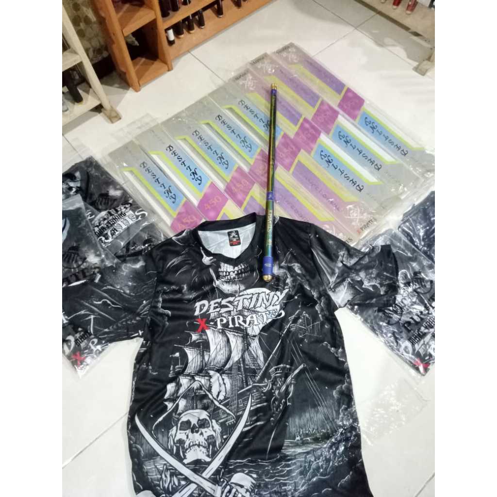 TEGEK Pancing DESTINY XPIRATES kaku ringan kuat BONUS JERSEY 450/540
