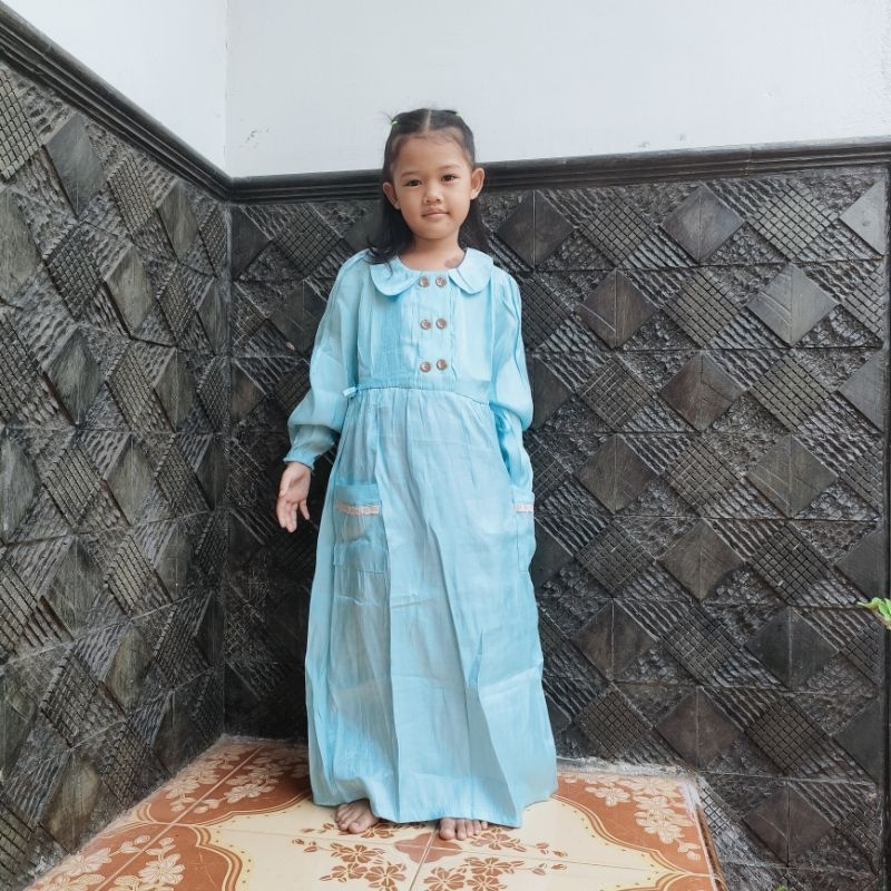 GAMIS ANAK PEREMPUAN TEDDY BEAR SIZE 4-12 TAHUN