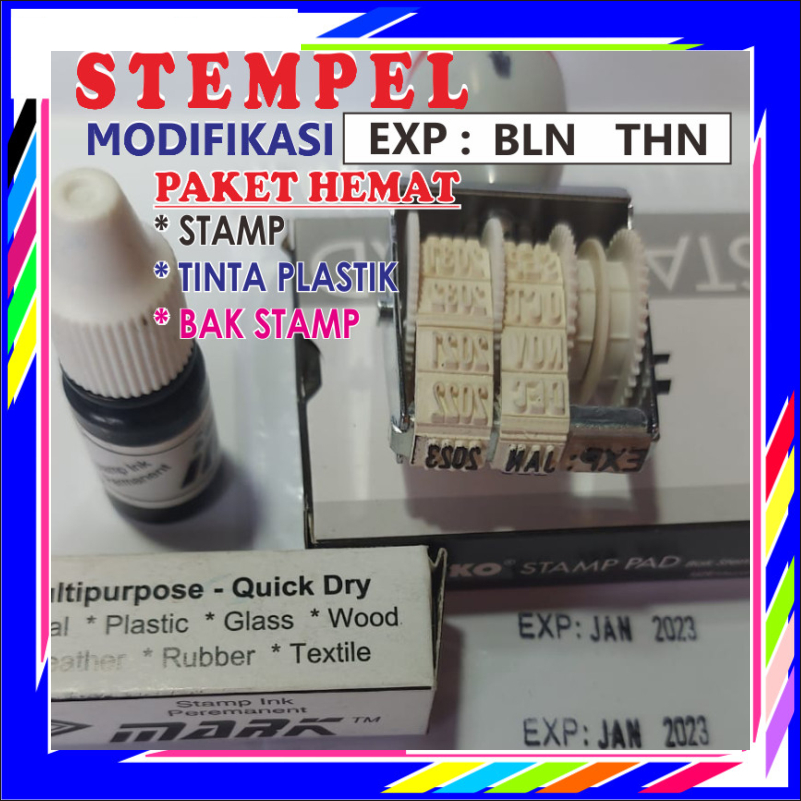 

STEMPEL EXPIRED (EXP: BLN TAHUN ) TINTA PERMANEN 1PAKET 3 BARANG