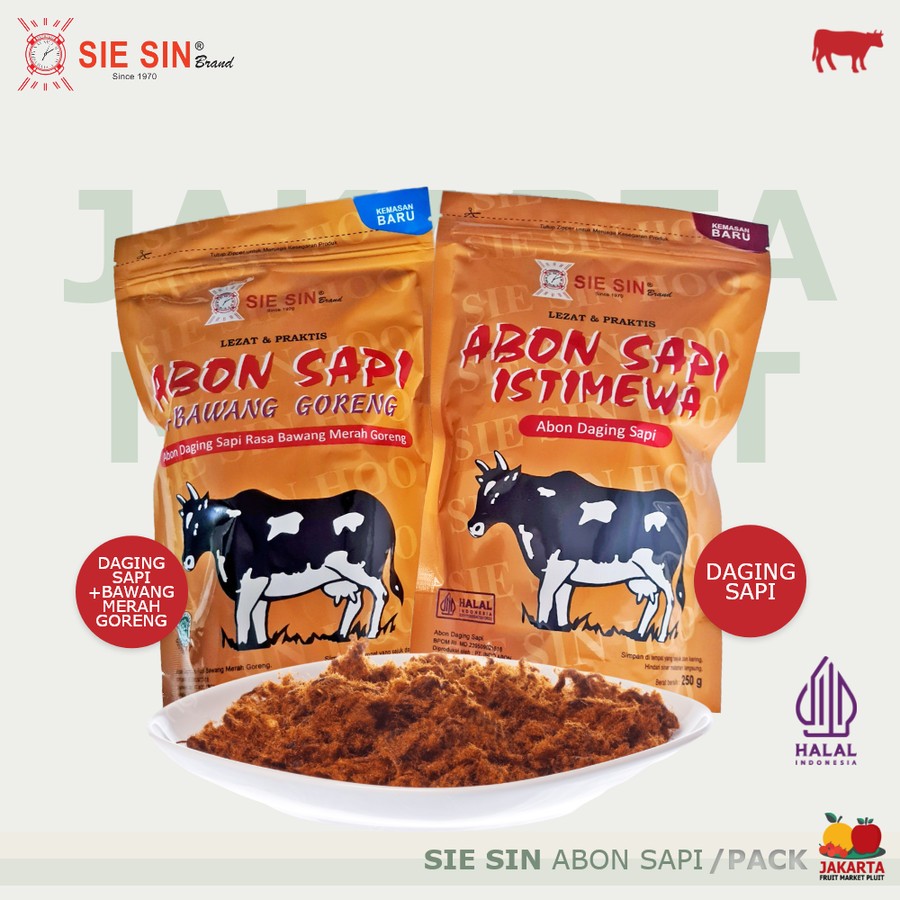 

SIE SIN ABON SAPI ISTIMEWA DAGING & PLUS BAWANG GORENG MERAH