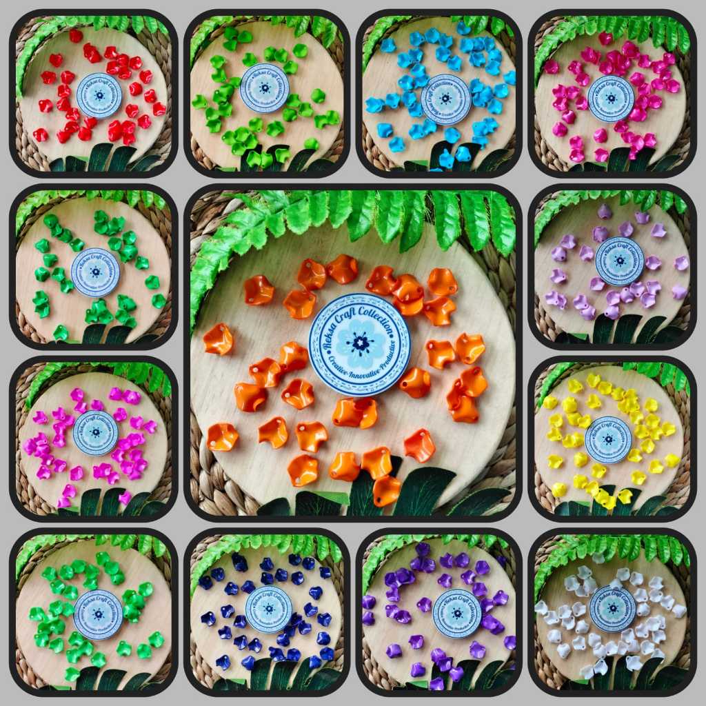 MOTE MELAMIN 288 AKRILIK KELOPAK BUNGA KERIPIK KECIL 50 GRAM