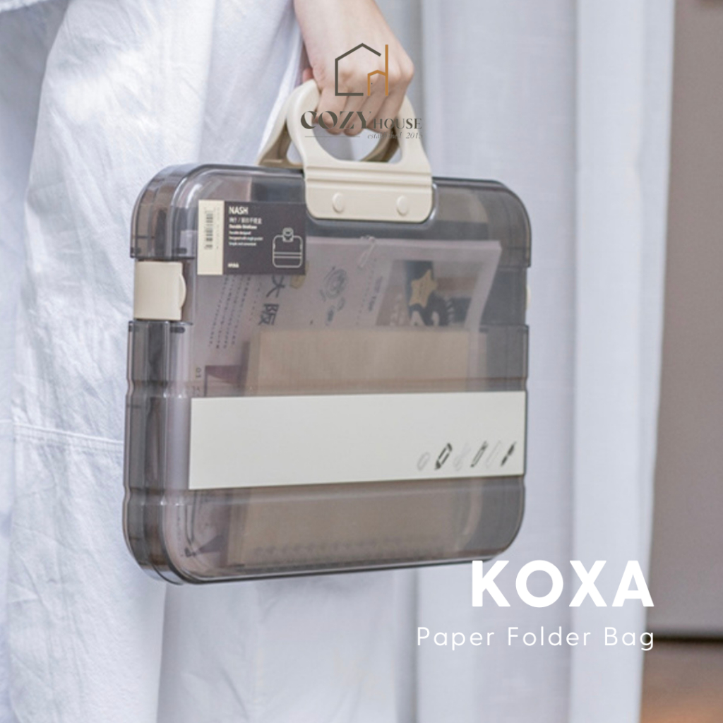 COZYHOUSE KOXA F4 A4 File Document Bag Hardcase Paper Folder Paper Organizer | Penyimpanan Kertas Do