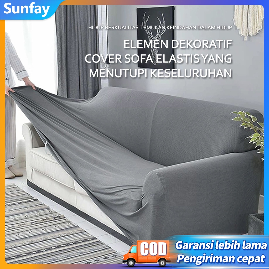 TERLARIS (COD)Sarung sofa 1/2/3 dudukan Sarung sofa Sarung sofa elastis Cover sofa Sarung sofa