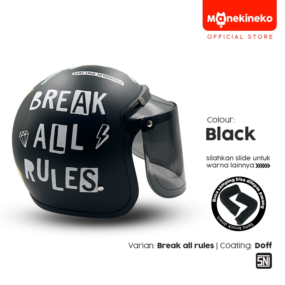 Manekineko - Helm Bogo Dewasa Break All Rules SNI
