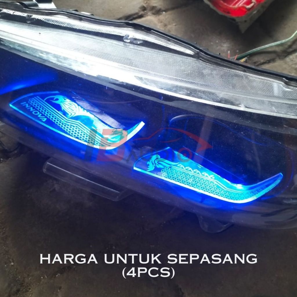 Slim L Frame Lazy Series Lampu Headlamp LED Depan RGB Mobil Innova Reborn G V Venturer Custom