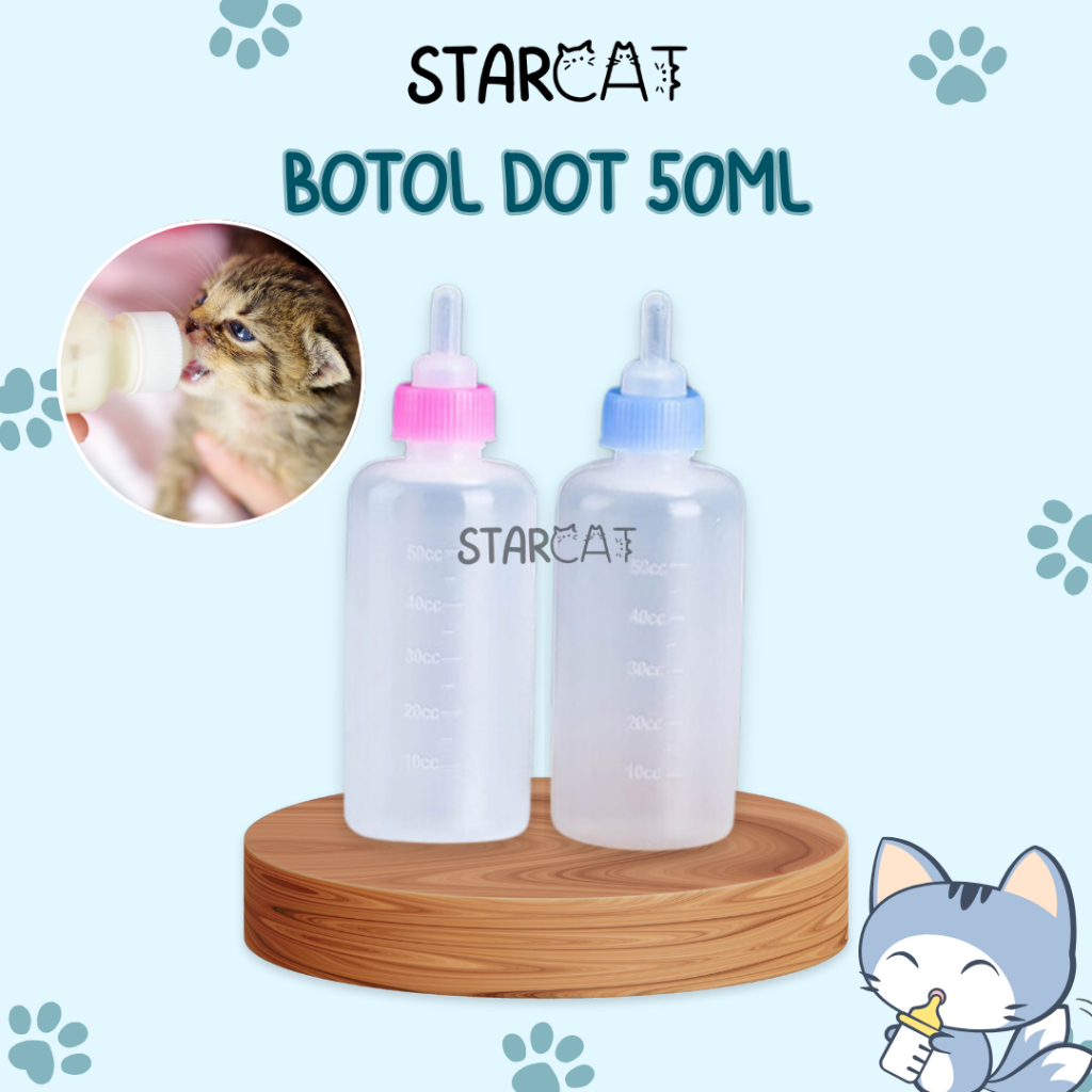 SC Botol Dot Kucing 50ml Susu Bayi Kitten 1 Bulan Anak Baru Lahir Pet Feeding
