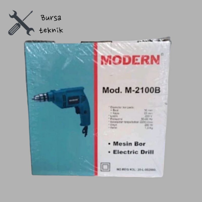 (COD) Mesin bor modern M2100B mesin bor tangan 10mm modern