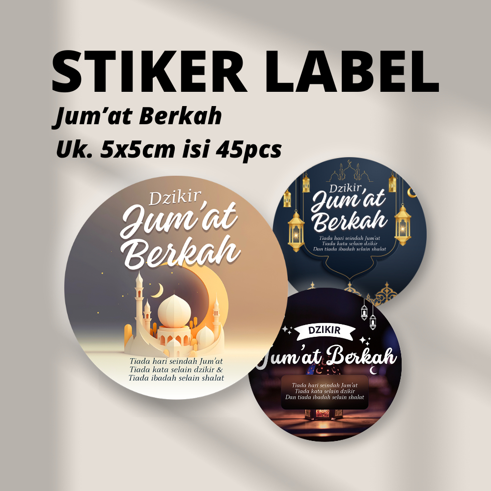 

STIKER LABEL JUMAT BERKAH 5cm isi 45pcs | SUN PRINTING